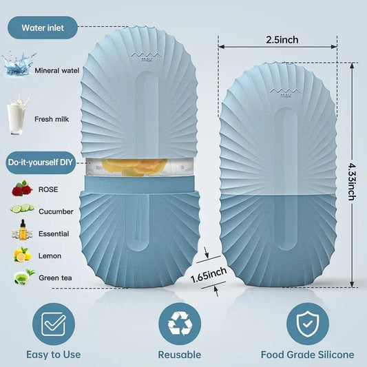 Ice Face Roller Facial Skincare Ice Roller Set, Stainless Steel Facial Roller Gua Sha Face Tool Face Massage Roller Mold Cube